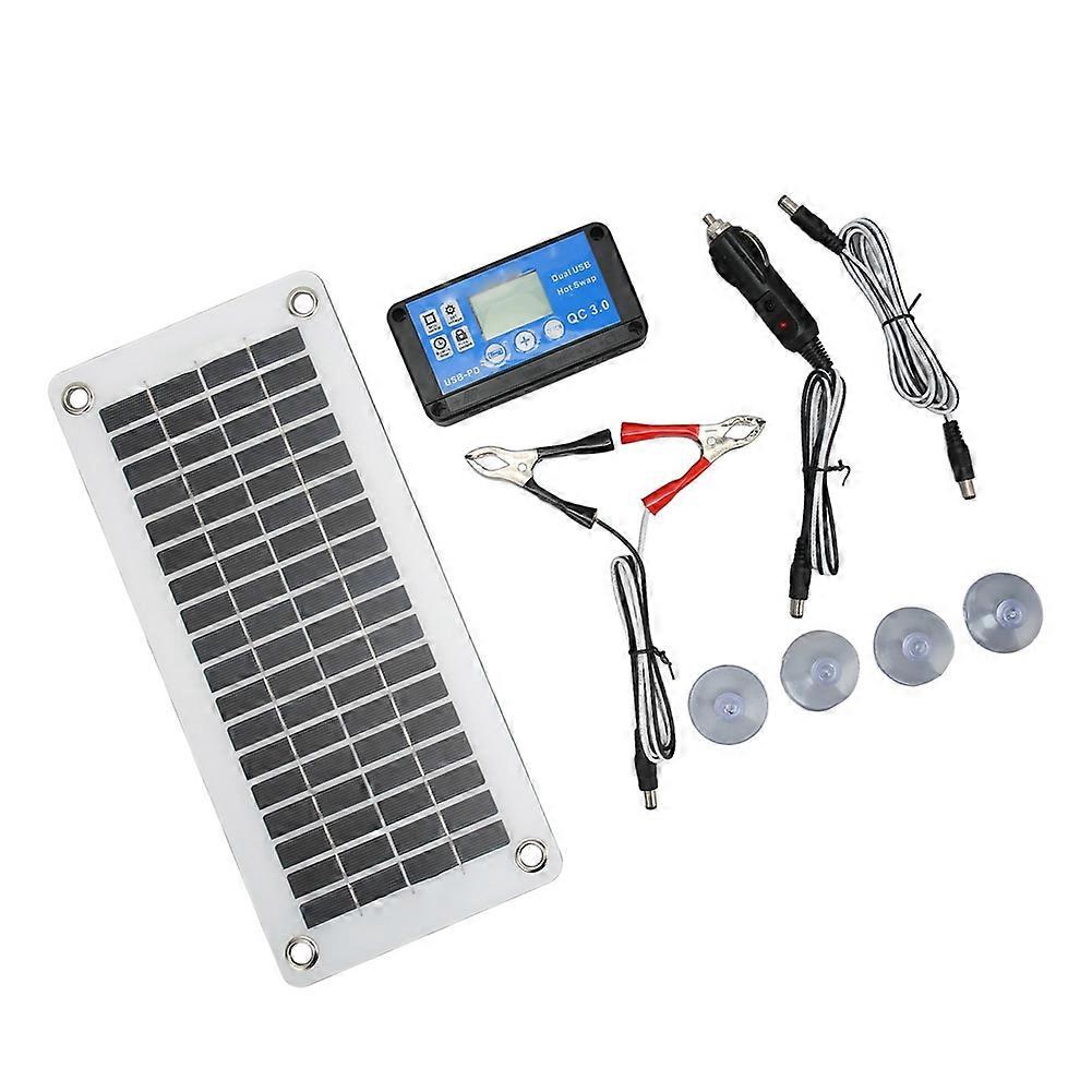 Wasserdichtes Controller-set Für Monokristalline Und Polykristalline Solarmodule Mit Anschlusskabel Und 12v/24v-ladeschutzbatterie