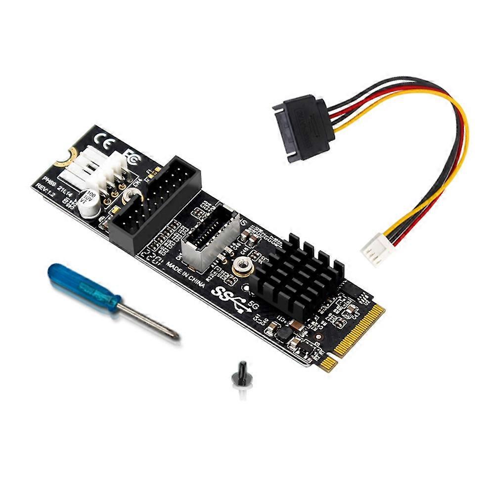 M.2 Pci E Zu Usb 3.0 Type-c+19/20p Schnittstellen-erweiterungskarte Für Grafik- Und Videokarten, M.2 Zu Pci-e Übertragungsadapter Für Mining.