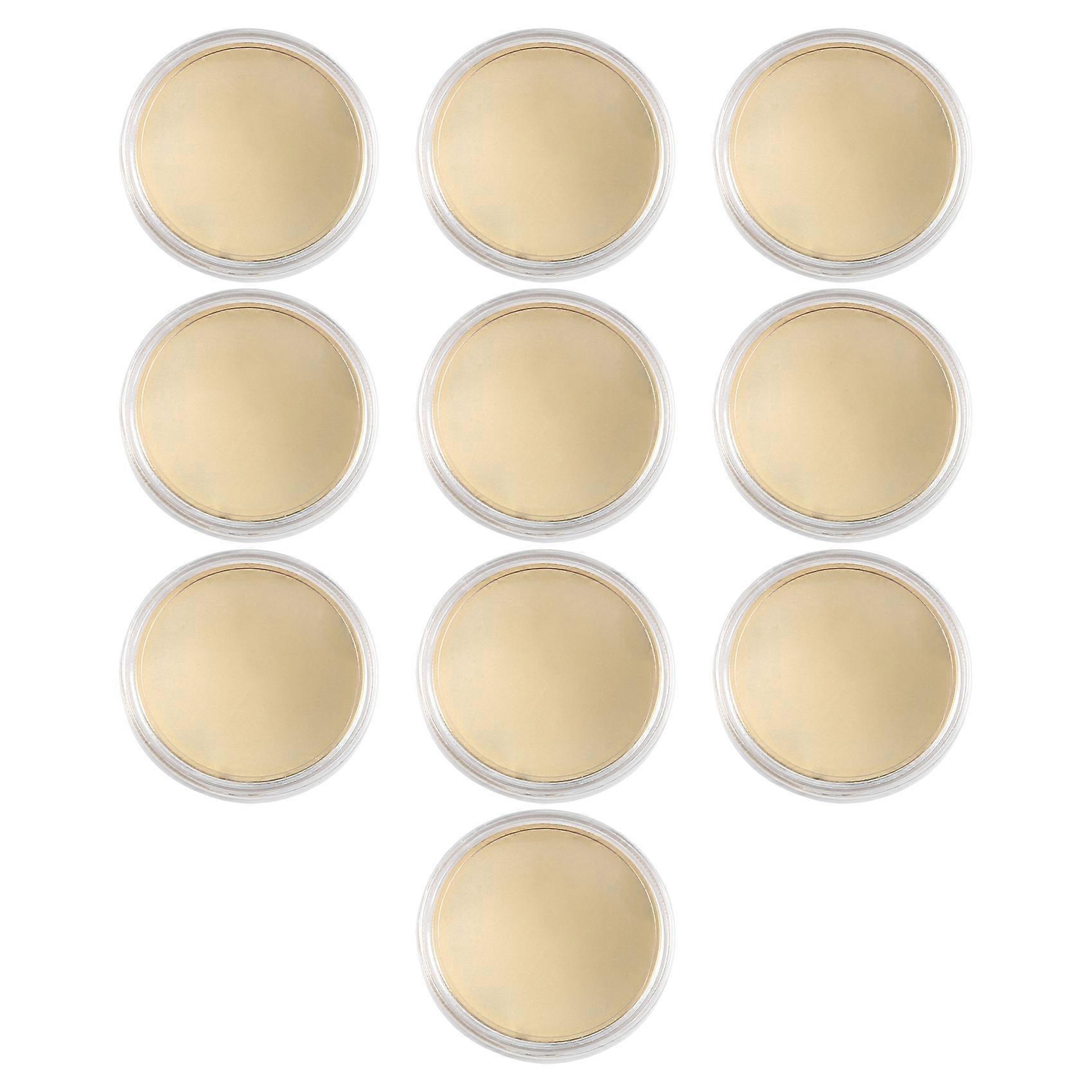 10 Rohlinge Zum Gravieren, 40 Mm Durchmesser, Mit Schützender Acryl- (messing-) Box