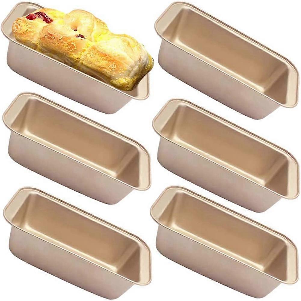 Brotbackform, Antihaftbeschichtete Kuchenform Aus Kohlenstoffstahl Zum Backen Von Brot Und Toast (6 Goldstücke)