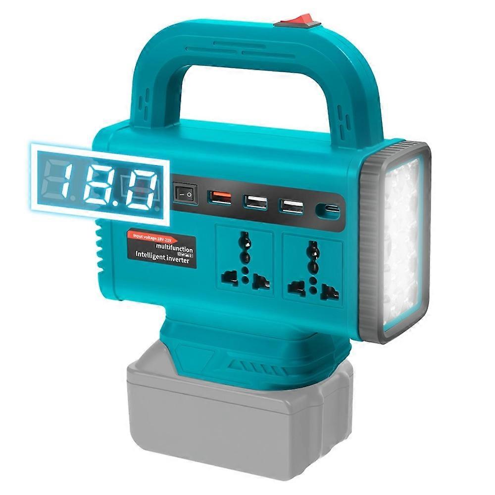 150w Tragbarer Stromwandler Für Makita 18v Akku, 18v Dc Auf 110v/220v Ac, Notbeleuchtung Für Camping Und Outdoor-aktivitäten.