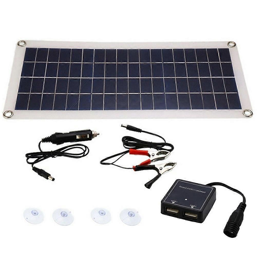 Flexibles Dual-usb/dc 12v 8w Solarpanel Zum Effizienten Laden Von Autobatterien Und Für Camping
