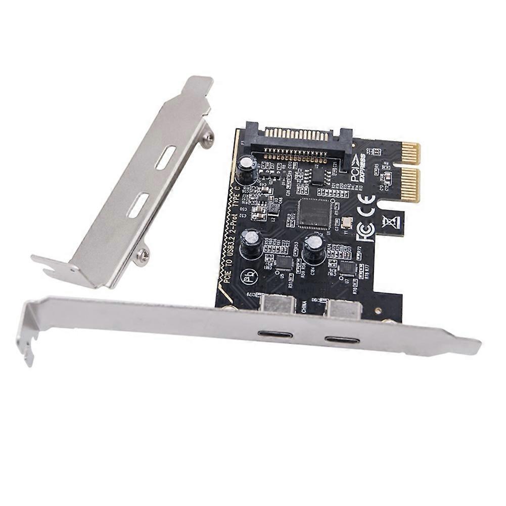 Pcie-zu-dual-usb-typ-c-port-erweiterungskarte (pci-e X1 Auf 2 Usb 3.2 Gen1 5 Gbit/s-ports) Mit Asm1042-chip Für Desktop-computer.