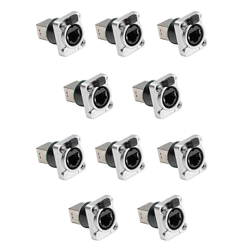 Packung Mit 10 Ne8fdp Rj45 Ethernet-chassis-steckverbindern, Ip65 Wasserdicht, Farbe C