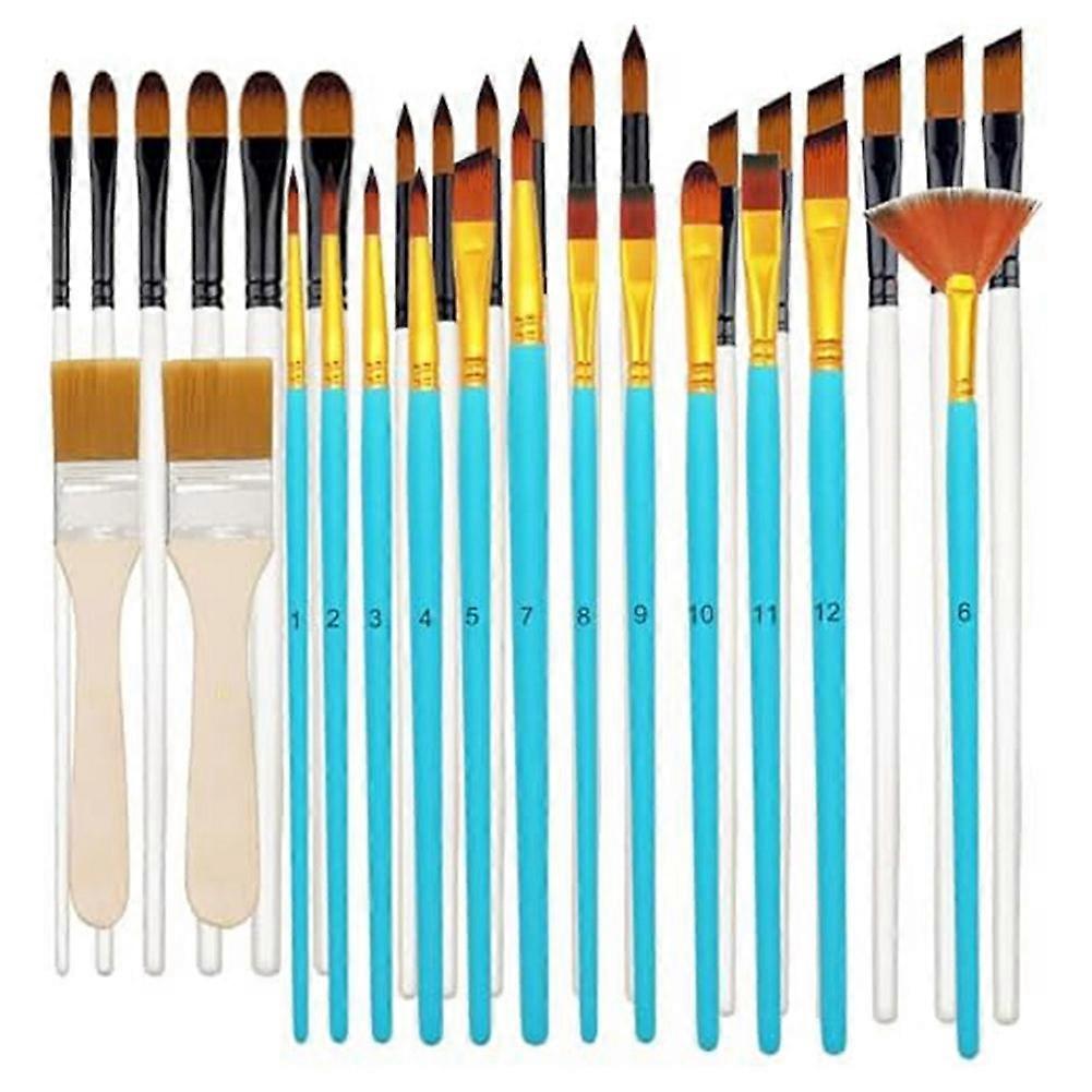 Set Mit 32 Pinseln Für Acrylmalerei, Aquarell, Filter, Fächer, Detailpinsel, Pinselset Für Künstler Und Anfänger