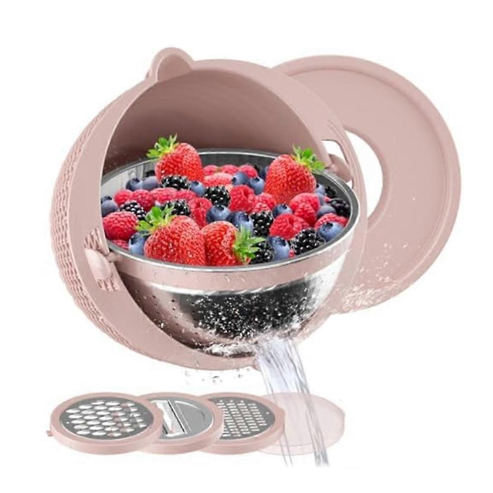 Sieb Mit Rührschüssel Und Reibe, Obstsieb, Speisesiebe Und Abtropfsiebe, Drehbare Küchenschüssel - A