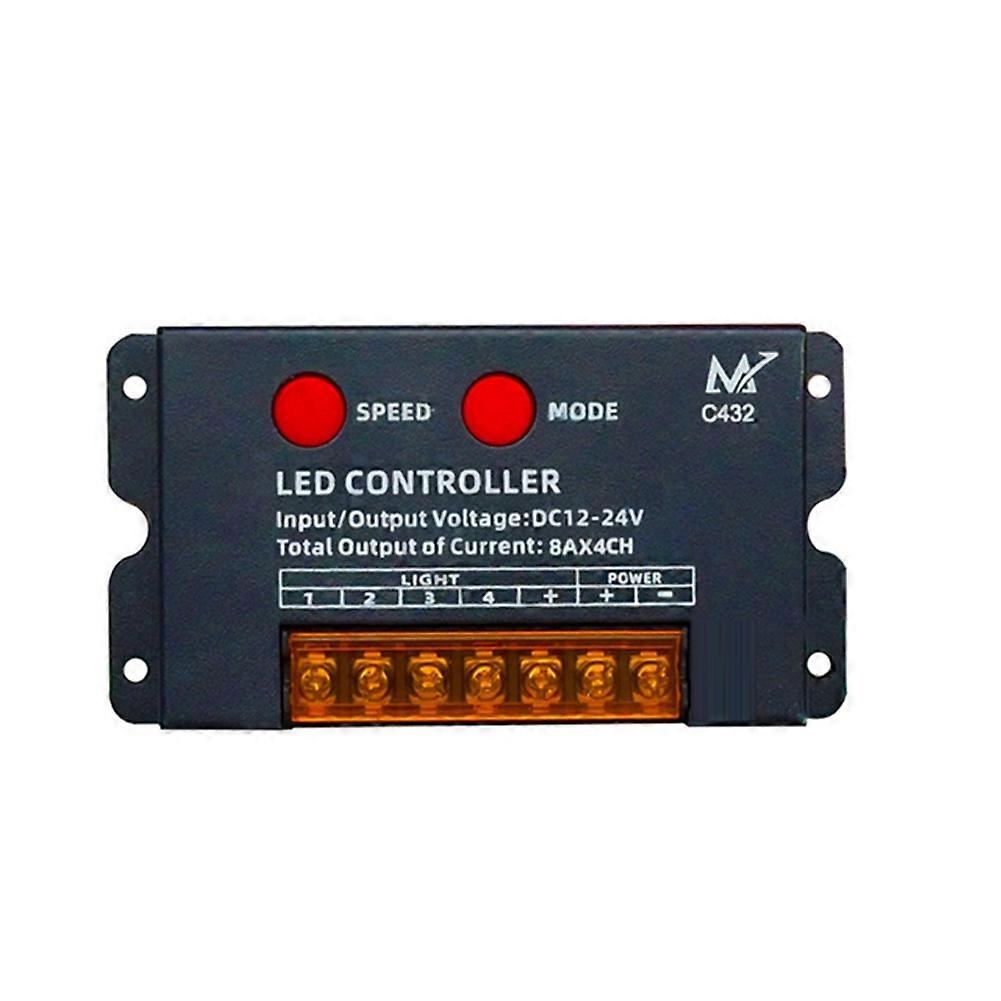 4-kanal (9-kanal) 12v/24v Dc Led-streifen-controller, Beleuchtetes Lichtpanel Mit Wassersprung- Und Blinkeffekten, Beleuchteter Wortschalter B