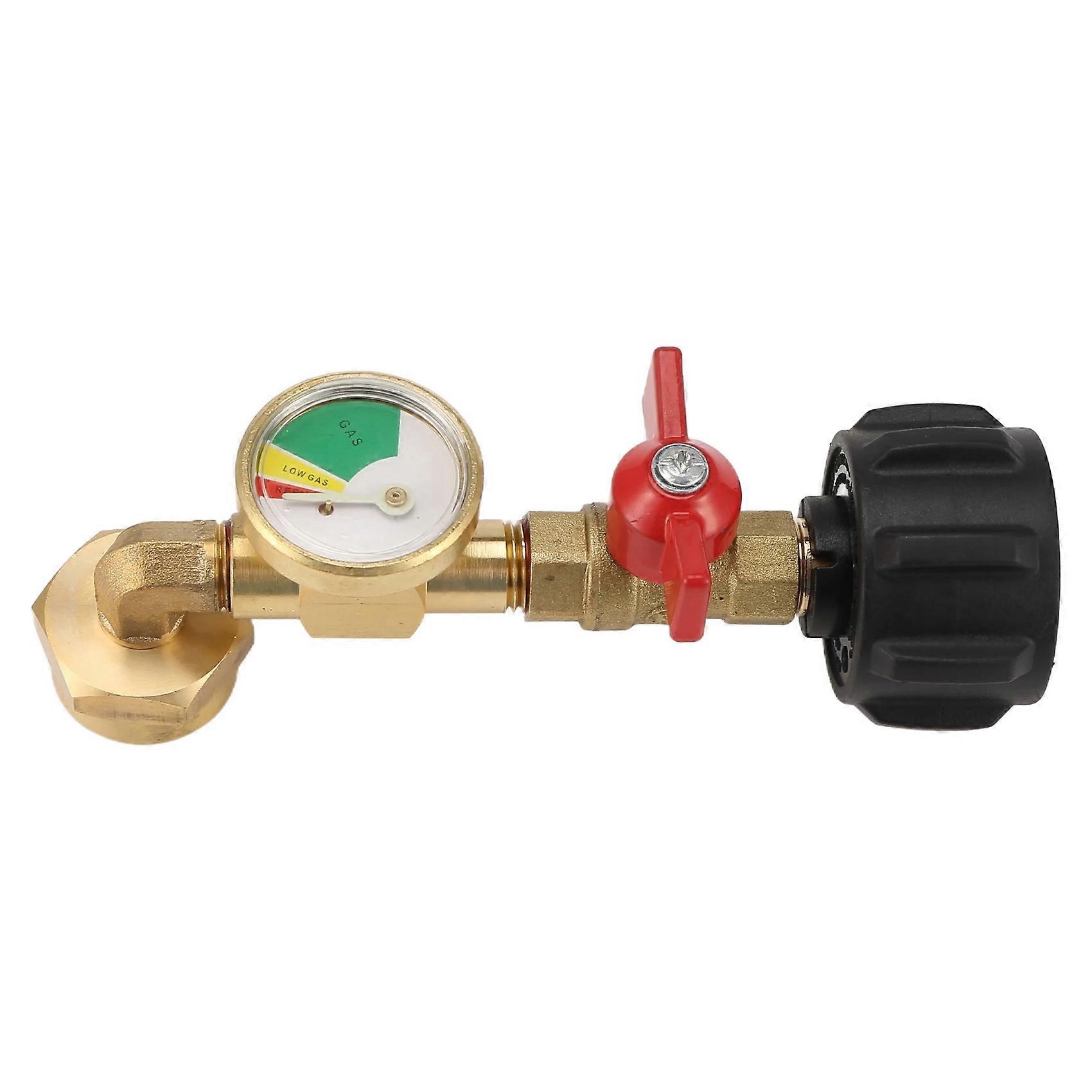 Propangasadapter Von 1 Lb Auf 20 Lb, Qcc1-füllwinkel Mit Manometer Und Ein-/aus-ventil Für 1-lb-propangasflasche