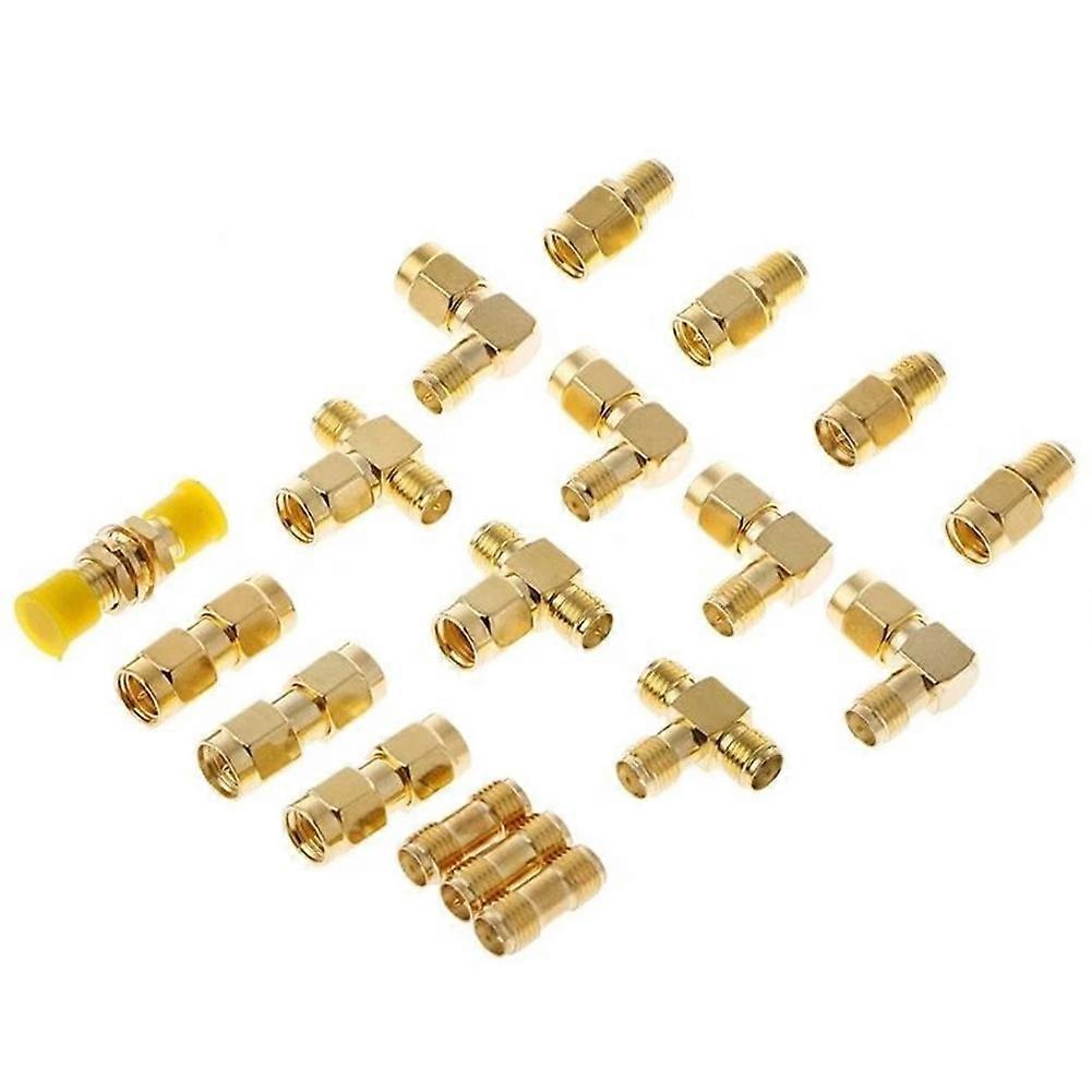Set Mit 18 Steckverbindern (sma-stecker/-buchse) Mit Koaxialadapter Und Antennenkonverter, Inklusive Einer Rf X3uf Staubschutzkappe.