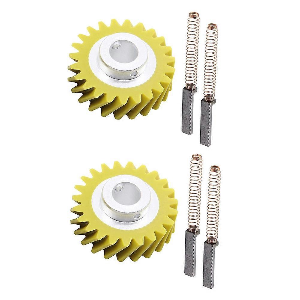 Schneckenrad W10112253 Und Kohlebürsten W10380496 Für Kitchenaid 5k45ss Und 5k5ss Küchenmaschinen (ersatzteile 4162897).