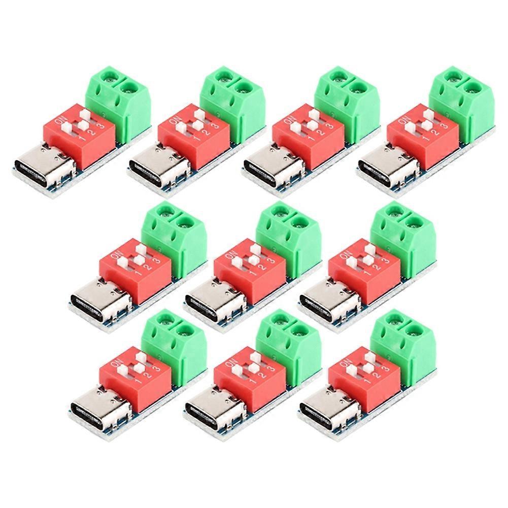 10 Einstellbare 5v-20v Dc-netzteilmodule Mit Typ-c-pd-qc-trigger Und Einstellbarem Schnelllademodul