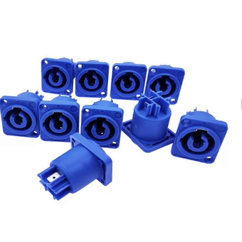Packung Mit 10 Nac3mpa-1 Nac3mpb-1 Lautsprecherbuchsen, Blau, 20 A, Für Led-bühnenbeleuchtung Und Audio, 3 Pins.