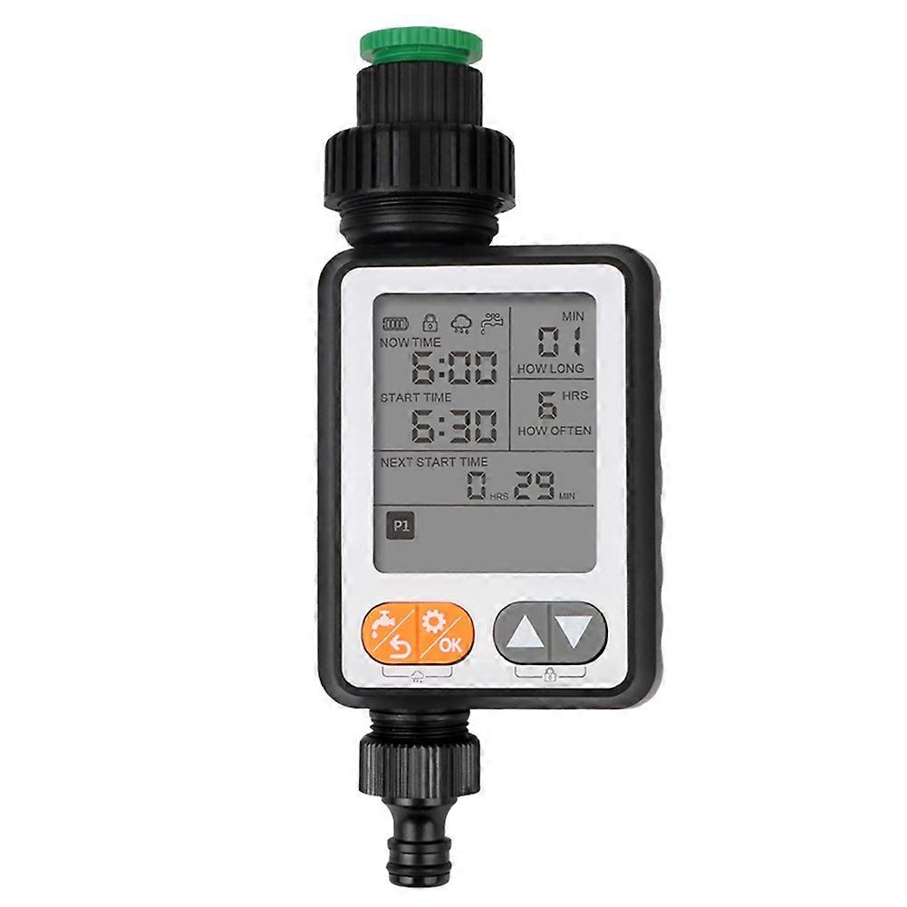 Automatischer Und Manueller Bewässerungstimer Mit Regensensor, Mehreren Programmen Und Batteriebetrieb.