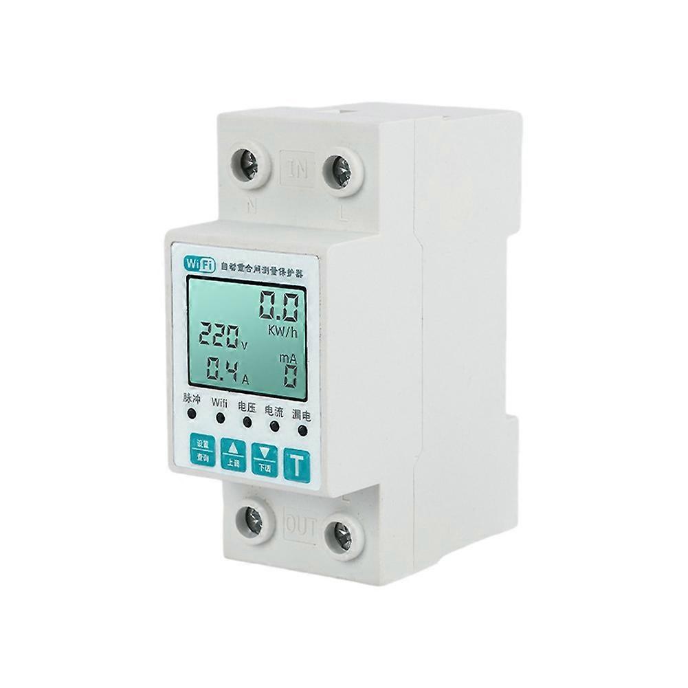 Tuya Wifi 11-in-1 Stromzähler Mit Lcd-bildschirm, Überspannungs- Und Unterspannungsschutz Sowie Timer.