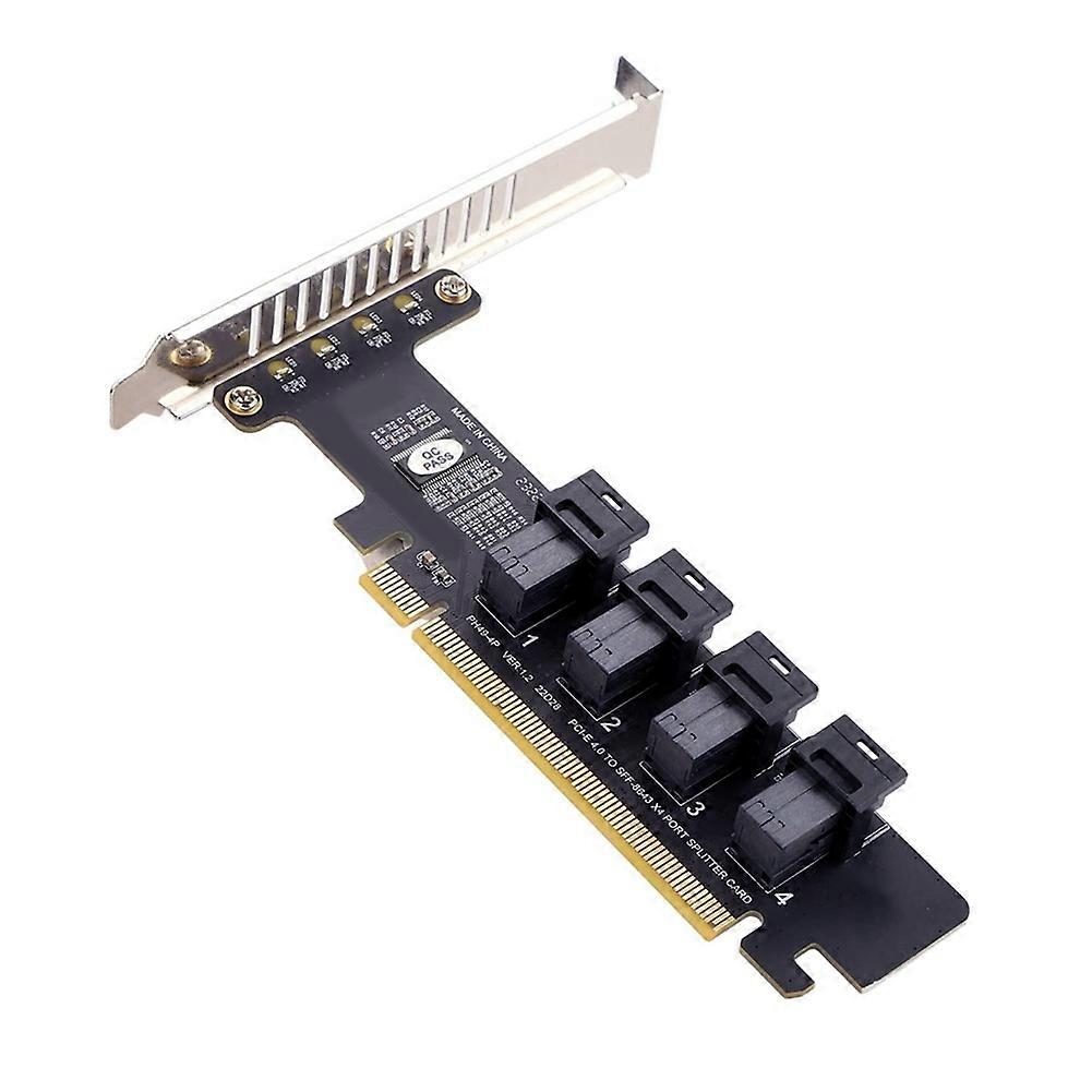 Ph49 Pcie 4.0 X16 Zu U.2 4-port-erweiterungskarte, Die X4-, X8- Und X16-motherboard-steckplätze Mit Pcie-bifurkationsfunktion Unterstützt