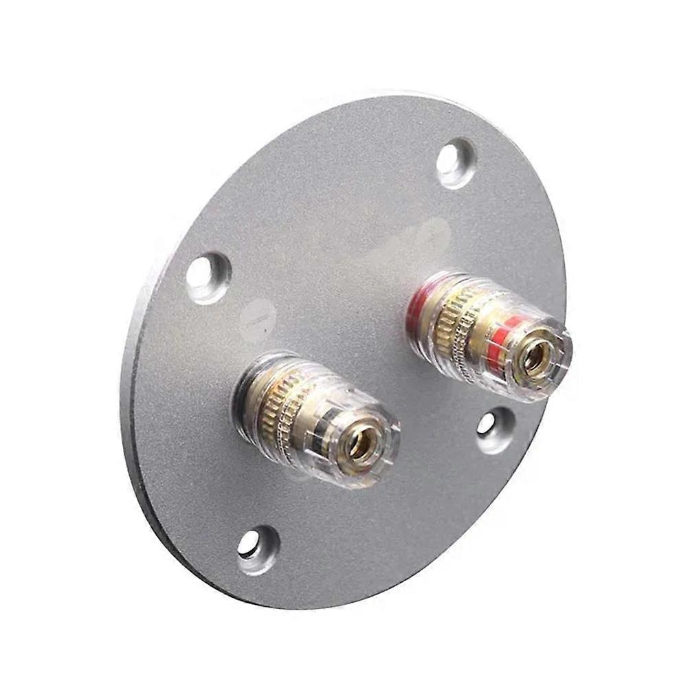 Zweipoliger, Runder 75-mm-audio-anschlussblock Aus Aluminiumlegierung, Anschlussklemmen Aus Reinem Kupfer, Bananenstecker