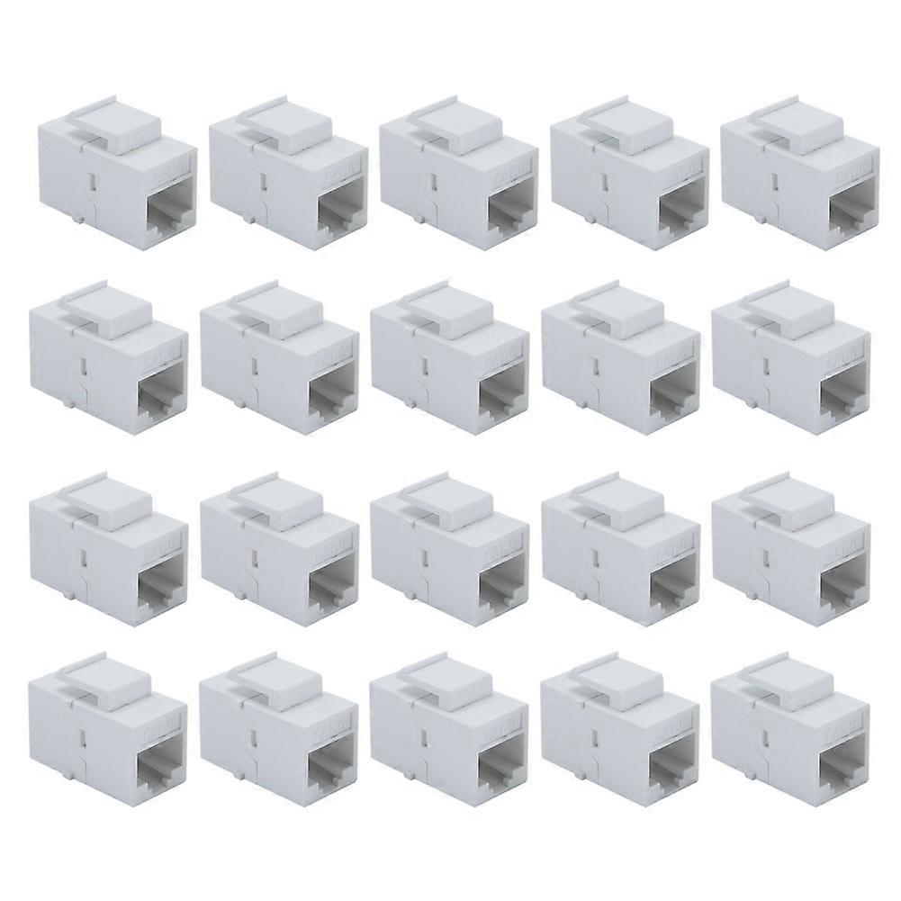 Packung Mit 20 Cat6 Rj45 Keystone Ethernet-steckern Für 1000m-netzwerke, Farbe: Weiß.
