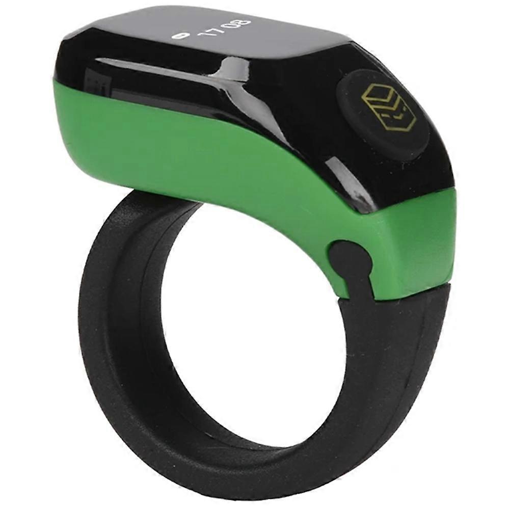 3-in-1 Bluetooth-ringzähler Mit Oled-display, Elektronischer Rosenkranzzähler Mit Austauschbarem Stab, Grün Für Das Gebet