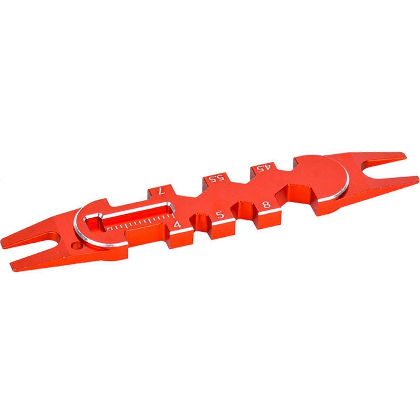 Spezielles Multifunktionswerkzeug Für Rc-cars: 4/4,5/5/5,5/7/8 Mm Metallschlüssel Für Kugelgelenke, Rotes Ersatzteil.