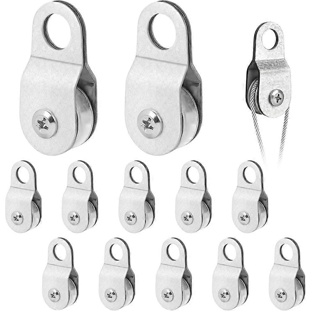 Set Mit 12 Seilrollen, Rolle Mit 2 Kugellagern, Für 6 Mm Seile, Tragfähigkeit: 50 Kg