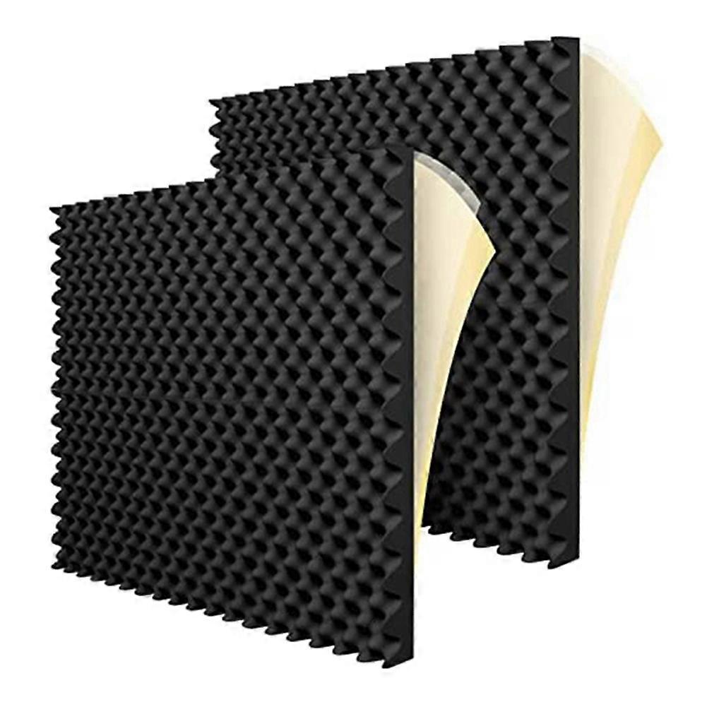 Packung Mit 12 Selbstklebenden, Feuerhemmenden Und Schallabsorbierenden Akustikschaumstoffplatten Für Wände, Studios Usw.