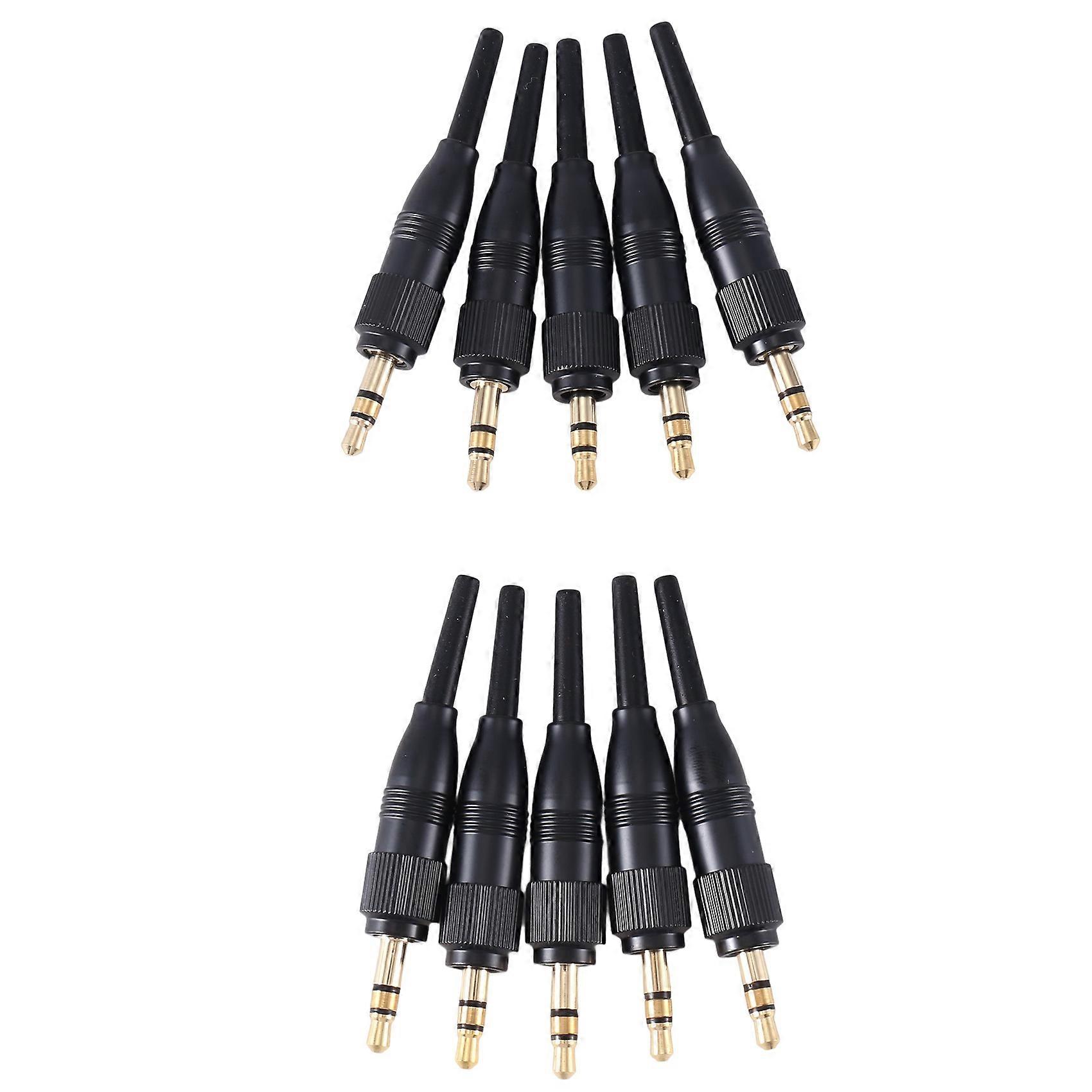 Packung Mit 10 3,5-mm-stereo-audio-schraubsteckern (1/8 Zoll) Für Sennheiser- Und Sony-mikrofone D11/v1/p03 Ersatzadapter