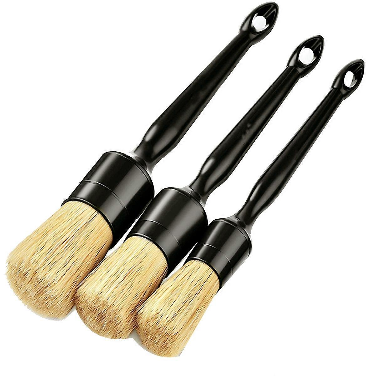 Set Aus 3 Reinigungsbürsten Für Den Innen- Und Außenbereich Ihres Autos, Mit Borstenköpfen, Zur Reinigung Des Armaturenbretts Und Der Instrumententafel.