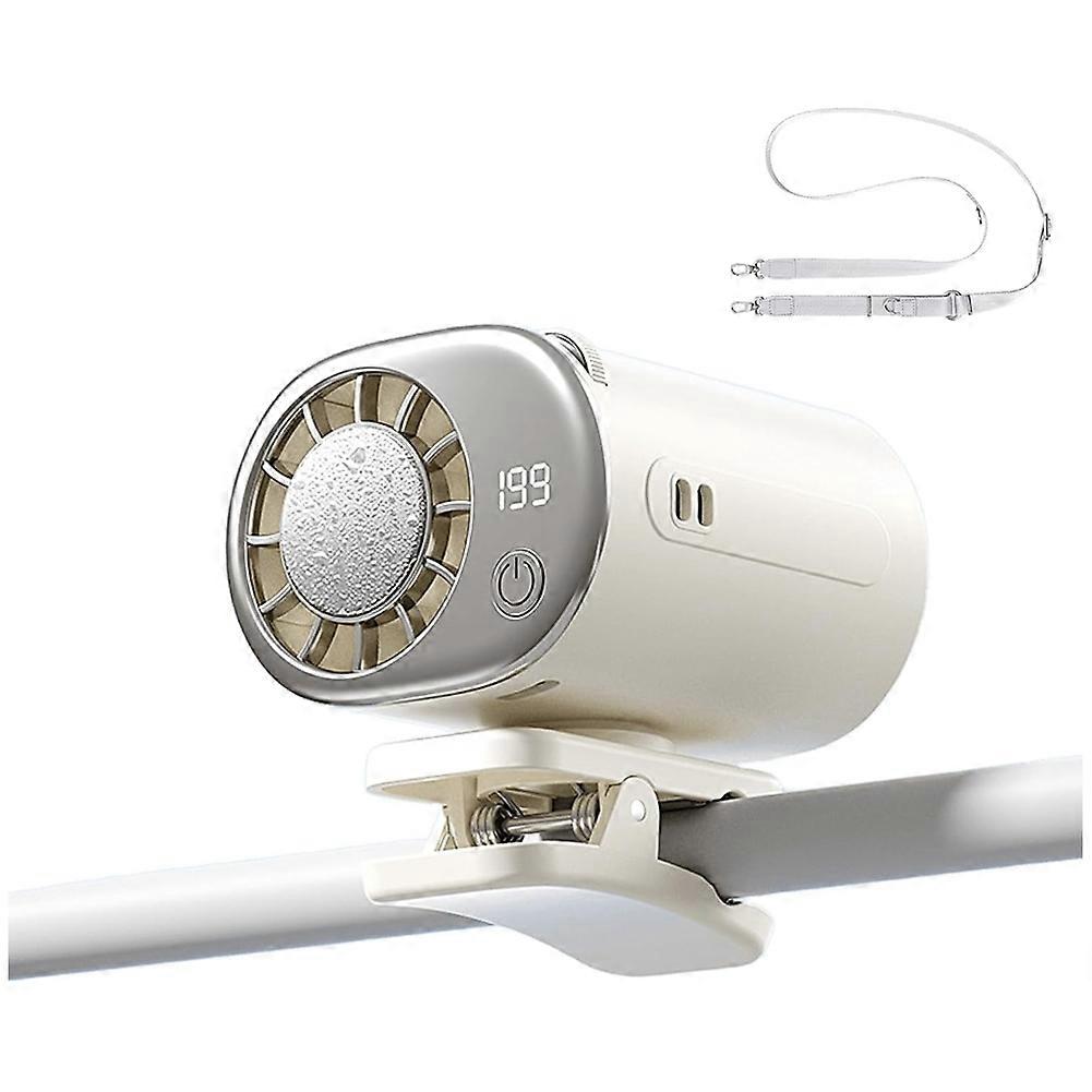 Tragbarer Ventilator Mit Sicherheitsclip, Klimaanlage Und Led-anzeige Für Zuhause, Reisen Und Camping, Mini-kühlventilatoren A