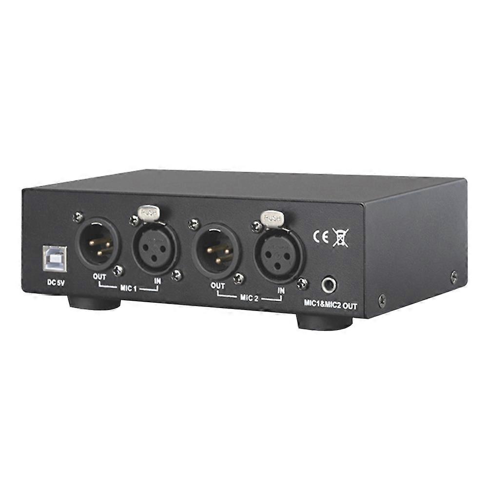 Duales Usb-48v-phantomspeisungsnetzteil Mit Gemischtem Ausgang Für Kondensatormikrofone Und Musikaufnahmegeräte