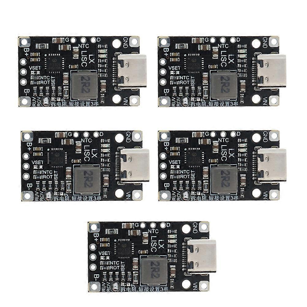 3s Bms Schnelllademodul Für Lithium-ionen-akkus Typ C (5 Stück) 8,4 V/12,6 V Mit Unterstützung Für Balanced Loading Und Ladeanzeige