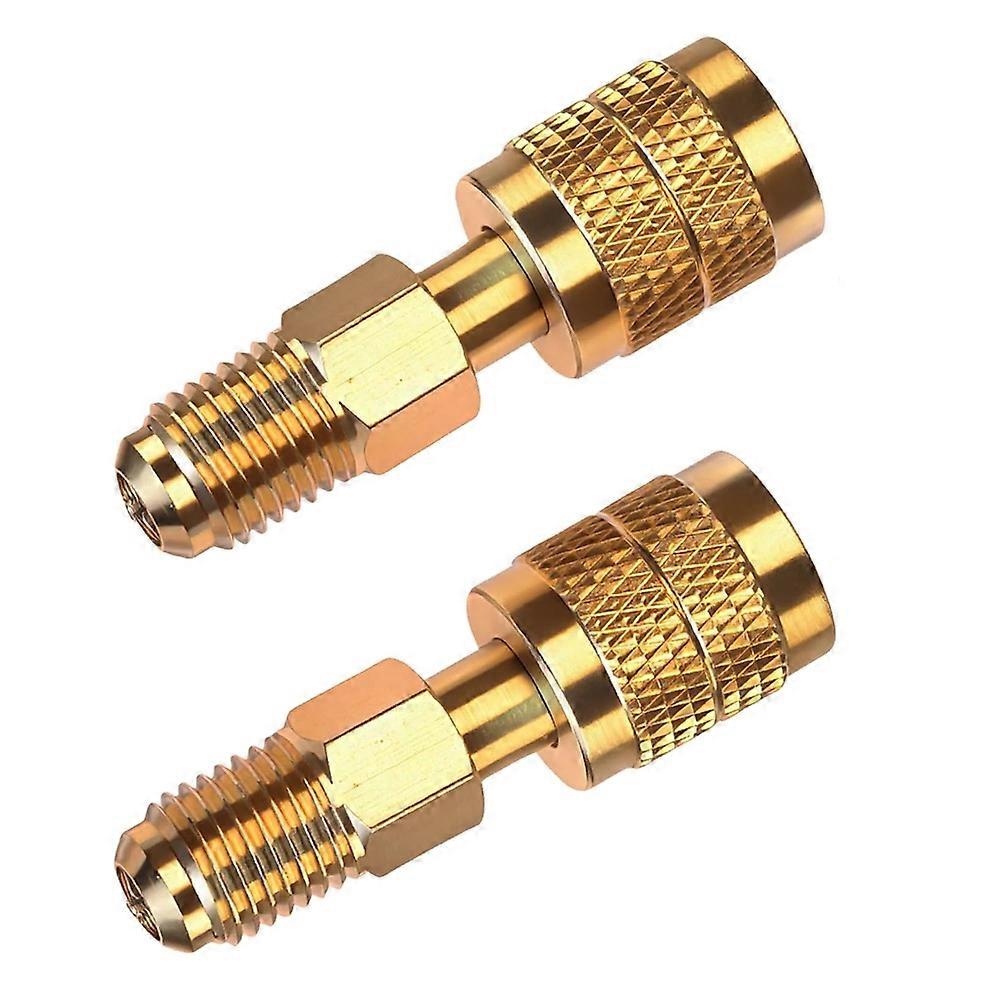 Messingadapter Für Kältemittel R32/r454b (2er-pack), 1/4" Innen-/außengewinde, Verlustarme Schnellkupplungen Für Heizungs-, Lüftungs- Und Klimaanlagen.