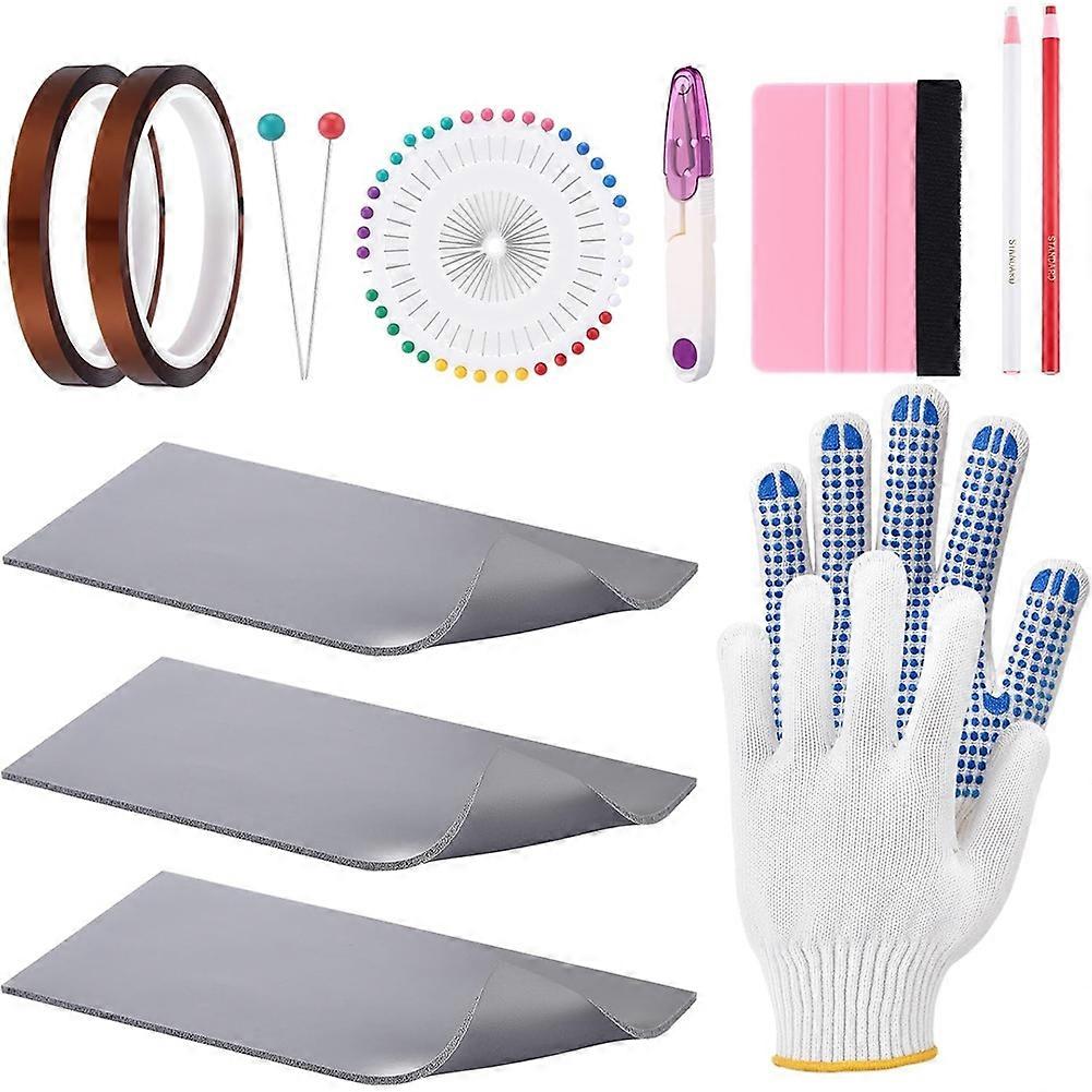 Resholder - 11-teiliges Hutpress-zubehörset: Silikonpads Für Sublimation, Hitzebeständige Positionierungshandschuhe.