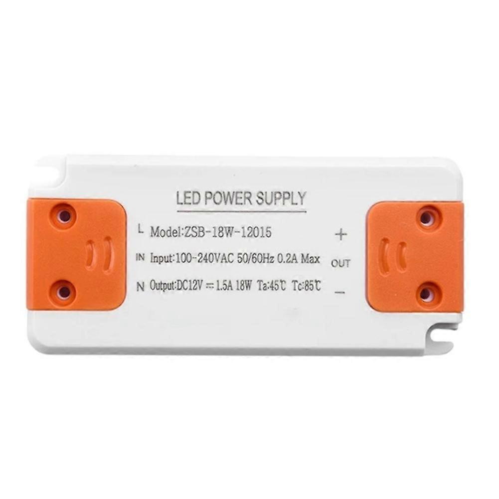Ultradünner 12-v-gleichstrom-beleuchtungstransformator, Led-netzteil Mit Weitem Eingangsspannungsbereich Ac 185–260 V, 18 W, 1,5 A