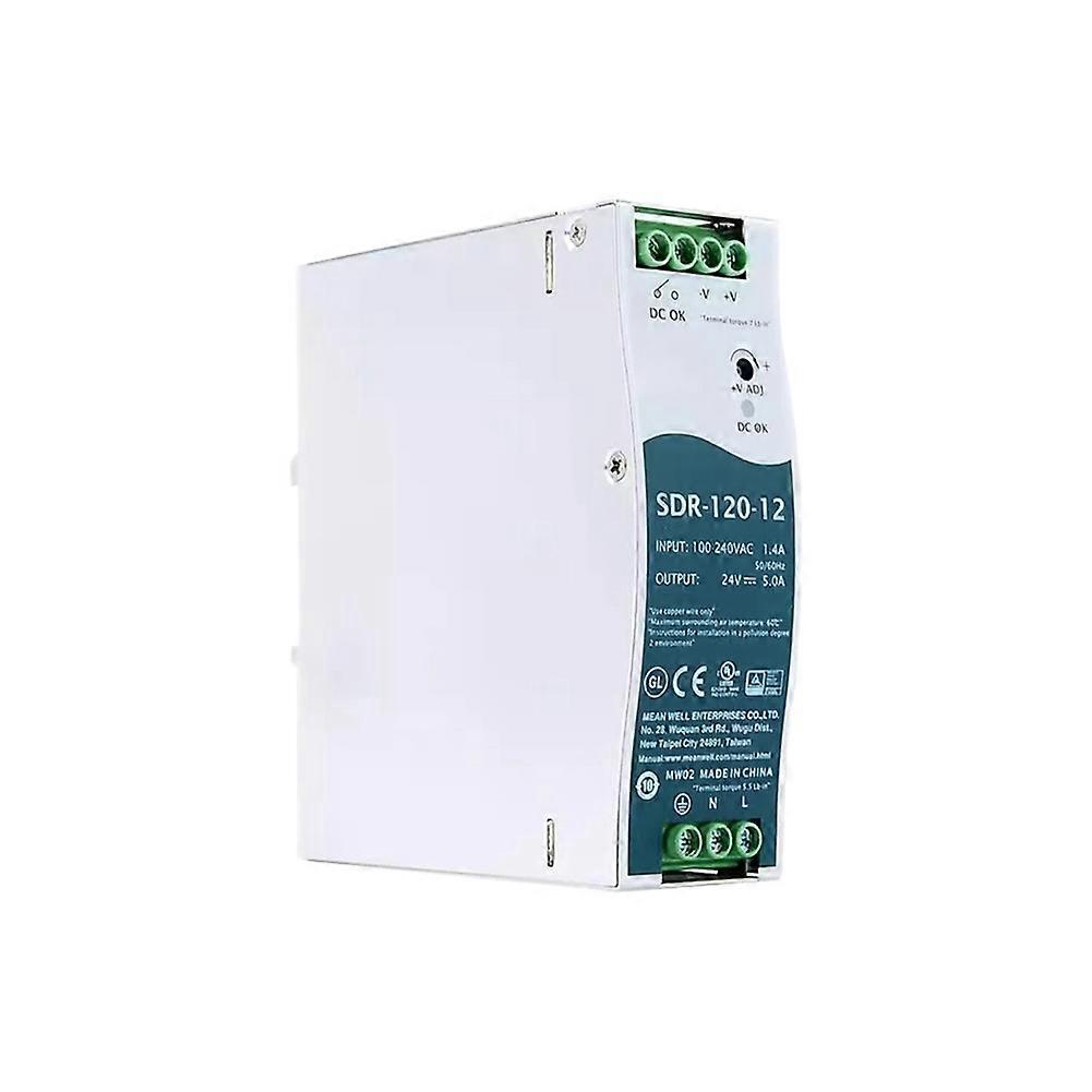 Sdr-120-12 120 W 12 V 10 A Schaltnetzteil Mit Einem Ausgang, Industrielle Din-schienenmontage Mit Pfc-funktion.
