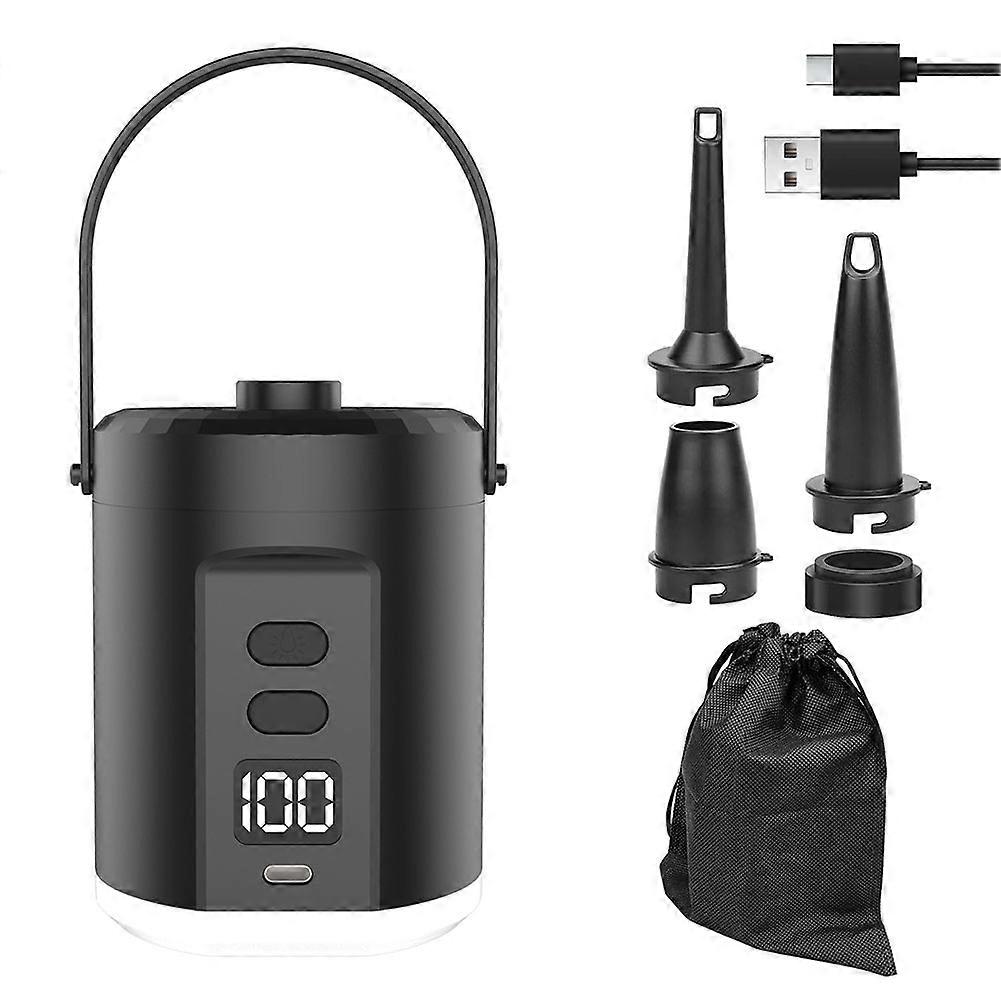 Mini-tragbare Outdoor-luftpumpe Mit Led-licht Und Digitaler Leistungsanzeige, Zum Aufblasen Und Ablassen Der Luft In Luftkissen.