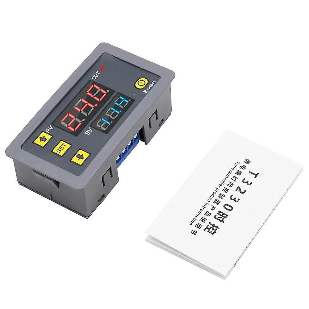 Digitales Zeitverzögerungsrelais 110 V/220 V Mit Zwei Led-anzeigen, Zyklischem Timer-steuerschalter Und Einstellbarem Timer