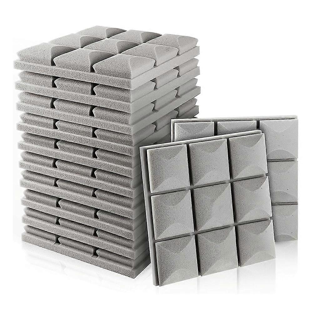 Packung Mit 12 Schalldämmenden Schaumstoffplatten, Hochdichte Akustikplatten, Klebstofffrei