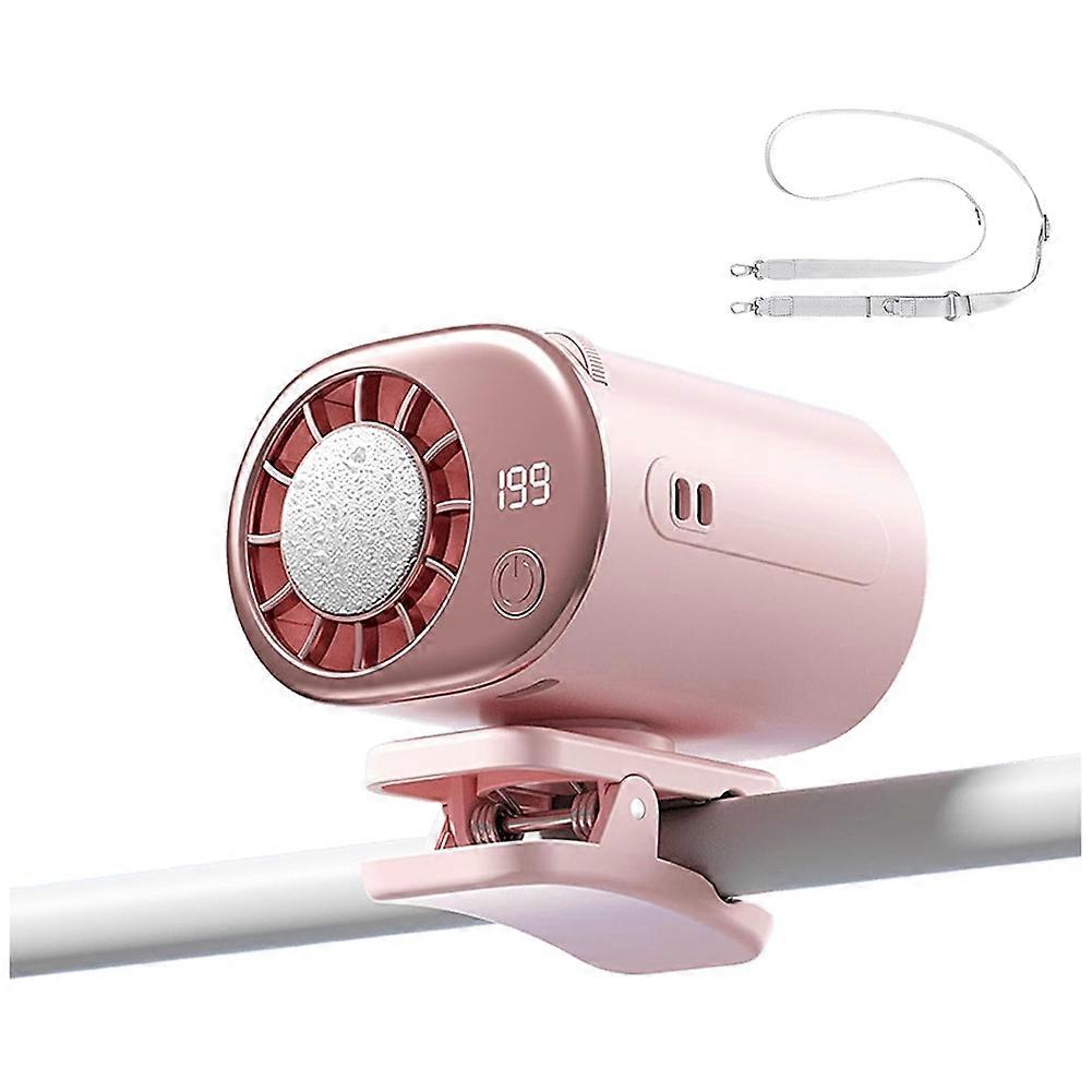 Tragbarer Ventilator Mit Sicherheitsclip, Klimaanlage Und Led-anzeige Für Zuhause, Reisen Und Camping, Mini-lüfter B