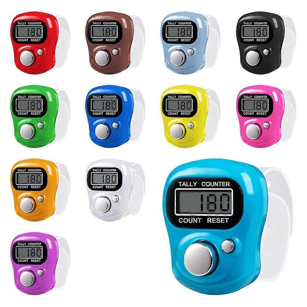 Elektronischer Fingerzähler (12er-packung), 5-stellige Lcd-digitalanzeige, Manueller Klickzähler, Zeitzähler