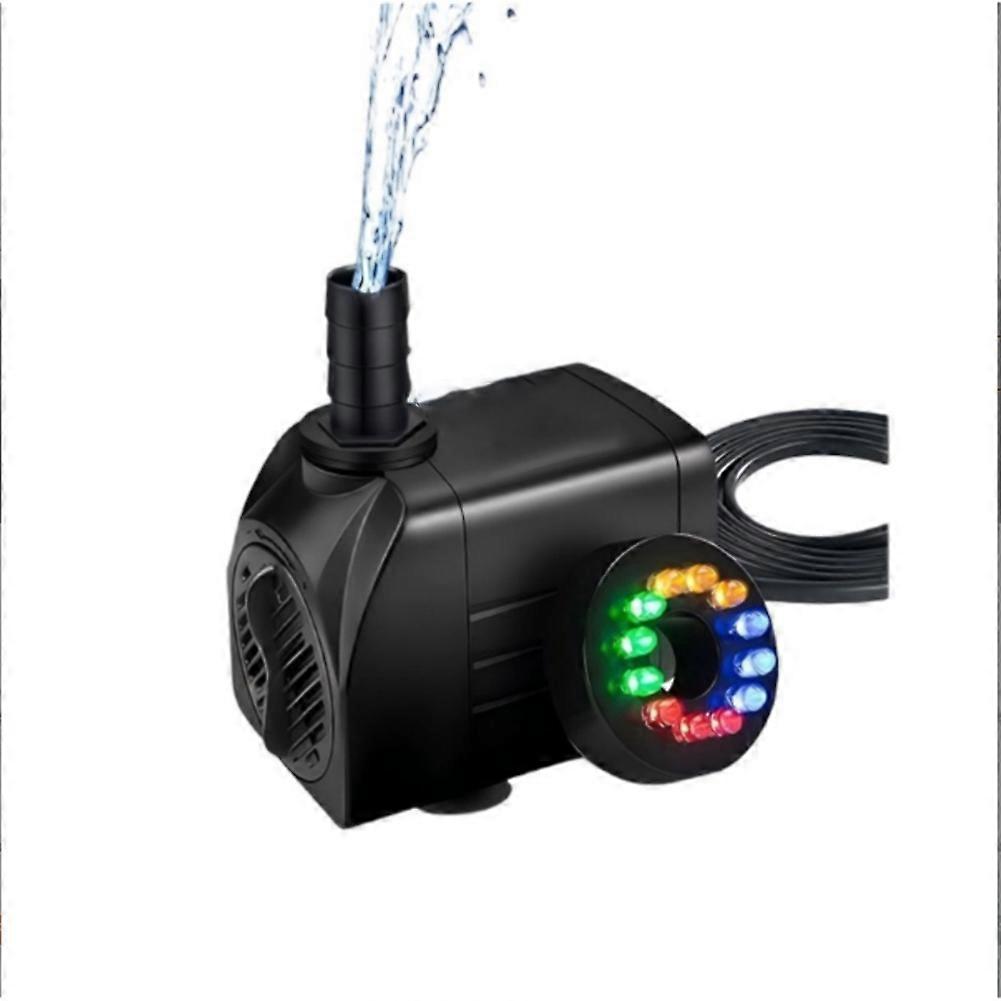Extrem Leise 30-w-tauchpumpe Mit Led-beleuchtung Für Aquarien, Teiche, Schwimmbecken Und Springbrunnen (eu-stecker)