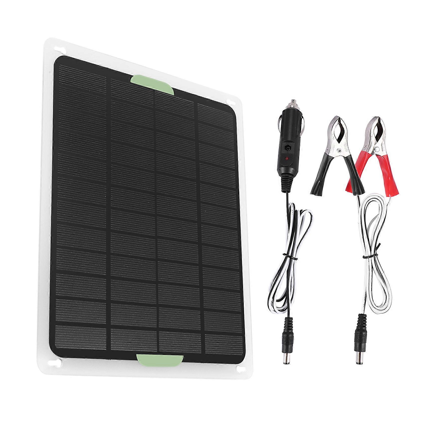 Tragbares, Flexibles 20-w-, 12-v/5-v-monokristallines Solarpanel Für Den Einsatz Im Auto Oder Im Gelände.