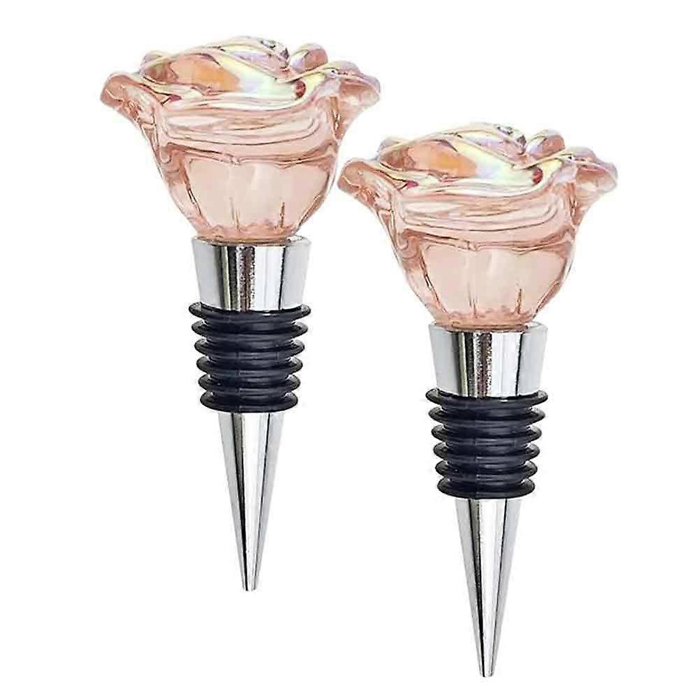 Set Mit 2 Wiederverwendbaren Rosé-weinstoppern, Accessoires Und Geschenke Für Weinliebhaber, Hochzeitsgeschenke