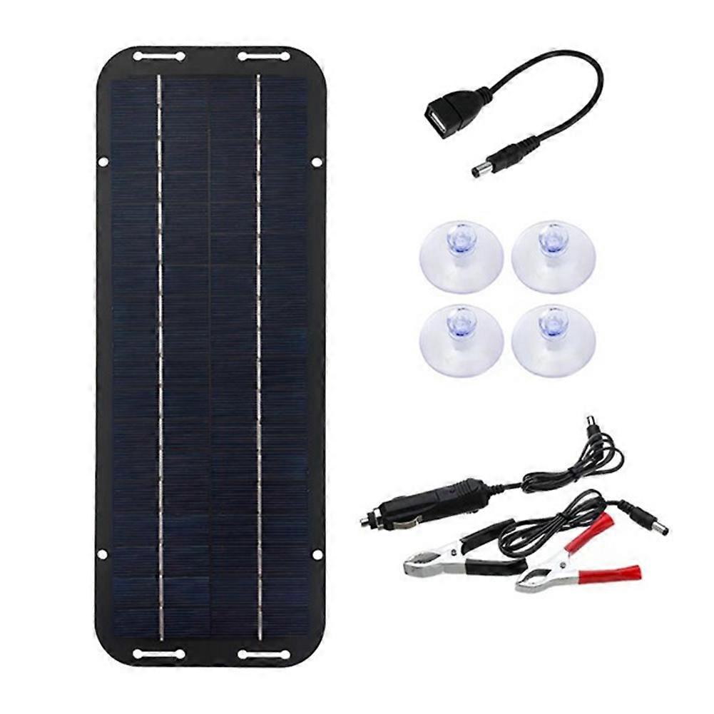 Wasserdichtes 60w 12v Solarpanel-set, Batterieladegerät Für Wohnmobile Und Wohnwagen, Mit Usb-anschluss.