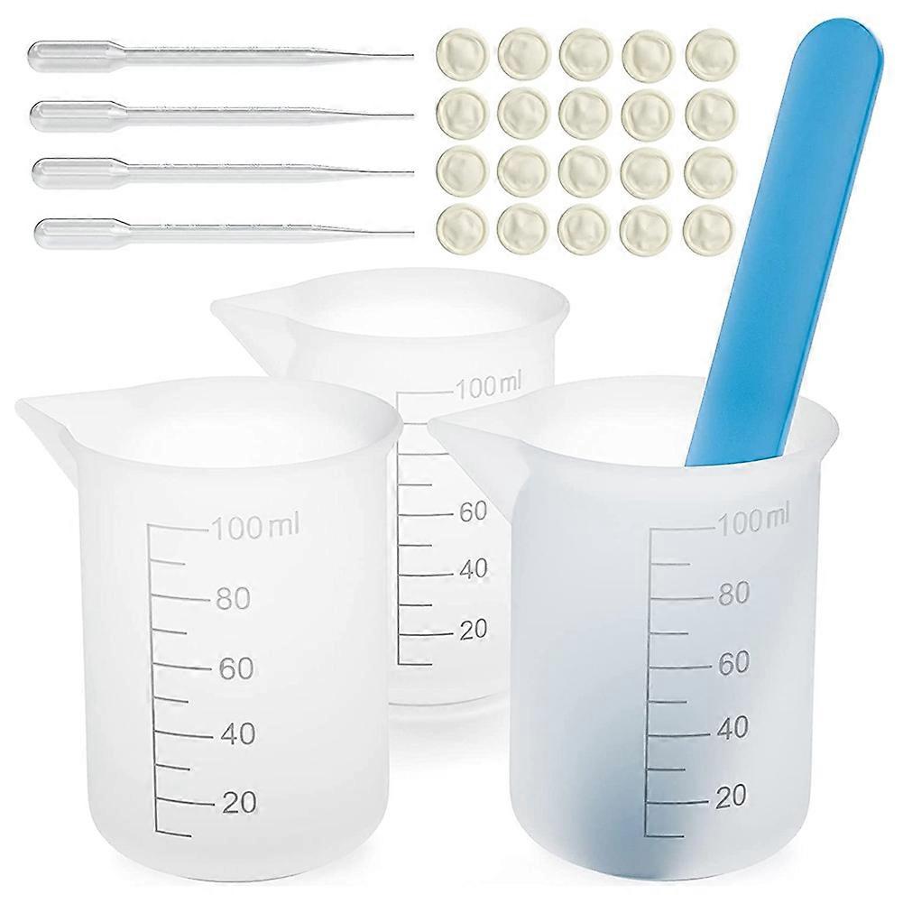 Silikon-messset Mit Silikon-rührstab Für Eiscreme, Pipetten, Fingerschutz Zum Mischen Von Epoxidharz Und Formen.