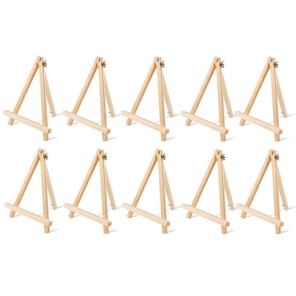Set Aus 10 Holzstaffeleien, 23 Cm Tischstaffeleien, Dreibeinstaffeleien, Staffeleien Für Malworkshops, Tischstaffeleien Für Kinder Und Schüler.