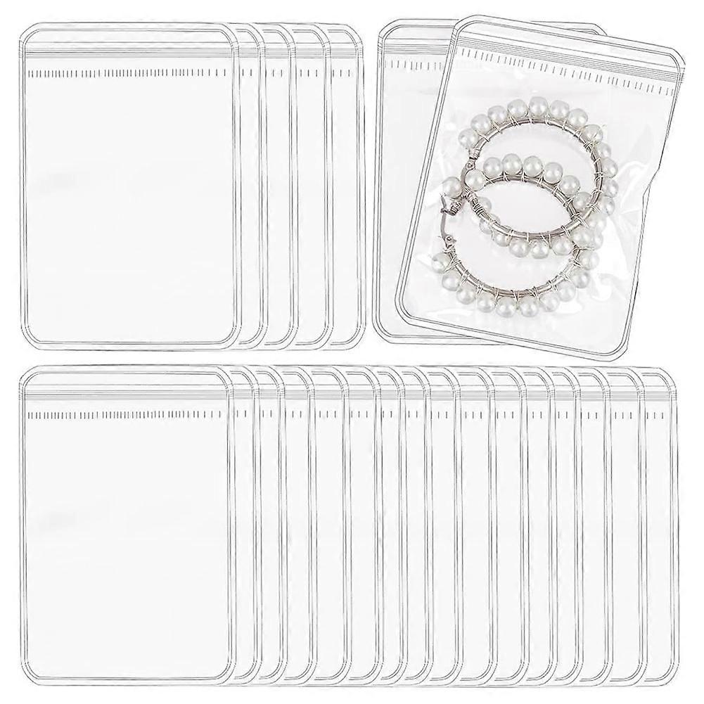 Packung Mit 100 Durchsichtigen Pvc-schmuckbeuteln, Maße 7,1 X 10,2 Cm (2,8 X 4 Zoll), Mit Reißverschluss, Anlaufgeschützt.