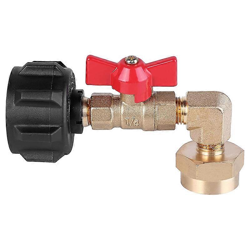 Qcc1 Propangas-füllwinkeladapter, 90°-propangas-fülldruckadapter Mit Ein-/aus-ventil Für 1-pfund-propangasflaschen