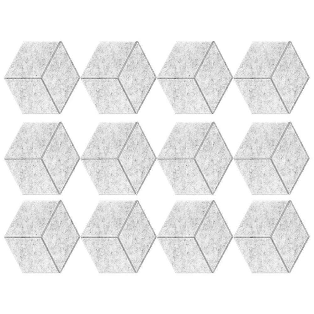 Packung Mit 12 Selbstklebenden Akustikpaneelen, 30,5 X 25,9 X 1 Cm, Aus Schallabsorbierendem Schaumstoff, Grau.