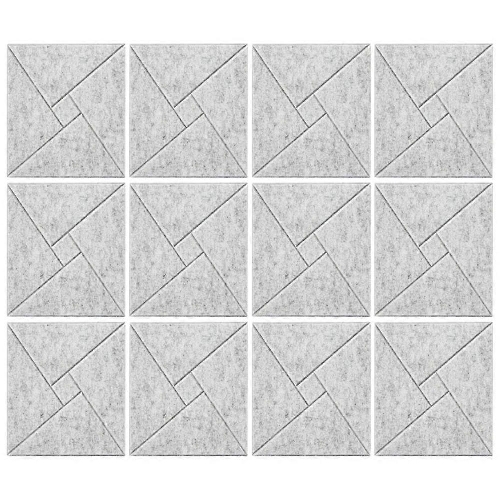 Packung Mit 12 Selbstklebenden Akustikpaneelen, 30,5 X 30,5 X 1 Cm, Aus Schallabsorbierendem Schaumstoff, Für Wände (grau).