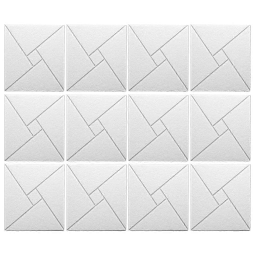 Packung Mit 12 Selbstklebenden Akustikpaneelen, 30,5 X 30,5 X 1 Cm, Aus Schallabsorbierendem Schaumstoff, Für Wände (weiß).